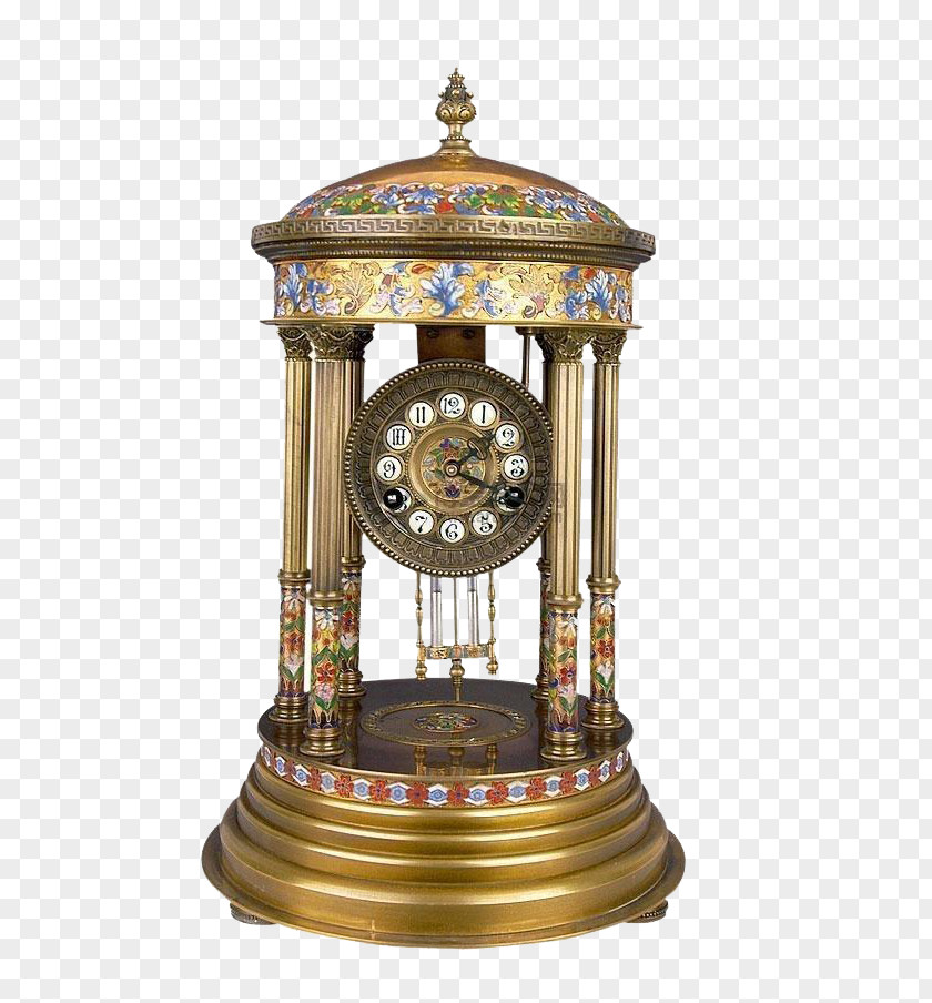 Cloisonne Western Clock Antique Cloisonnxe9 PNG