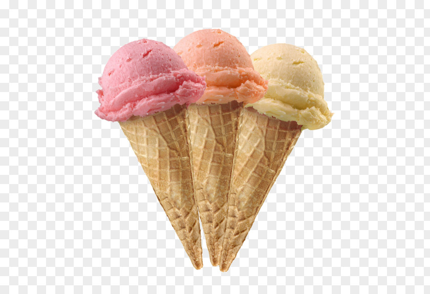 Three Cones Ice Cream Cone Milk PNG