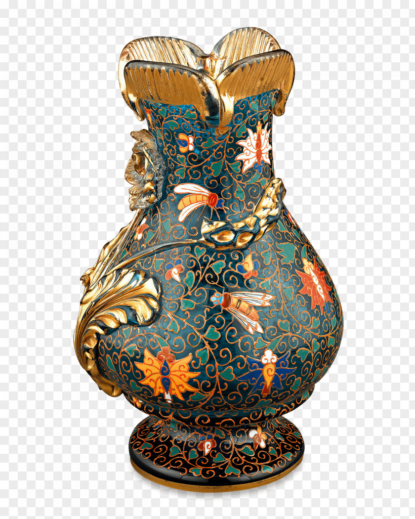 Vase Ceramic Bohemian Glass Moser PNG