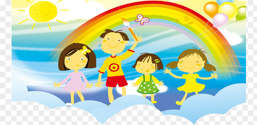 Children Play Poster Art Painting PNG