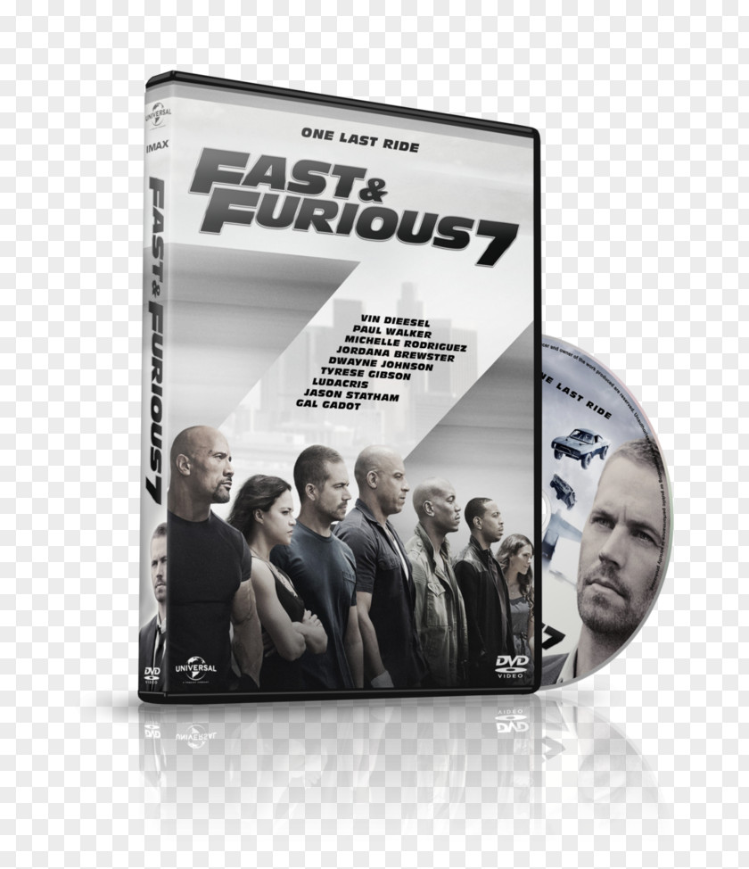 Cover Dvd Paul Walker Furious 7 Brian O'Conner Dominic Toretto Roman Pearce PNG
