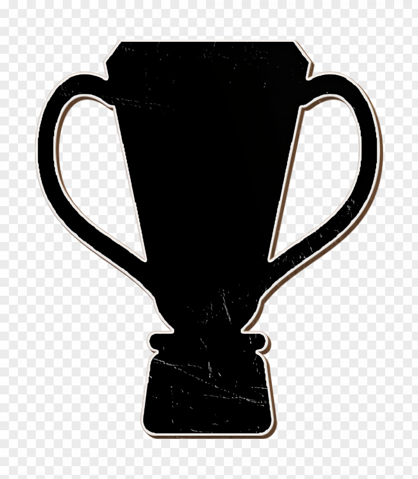 Football Icon Trophy Cup Black Shape Champion PNG