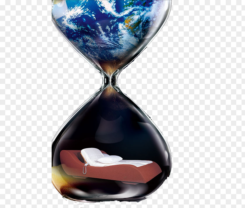 Hourglass Earth Poster PNG