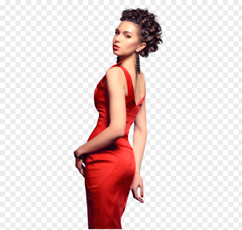 Model Clipart Woman Red Female PNG