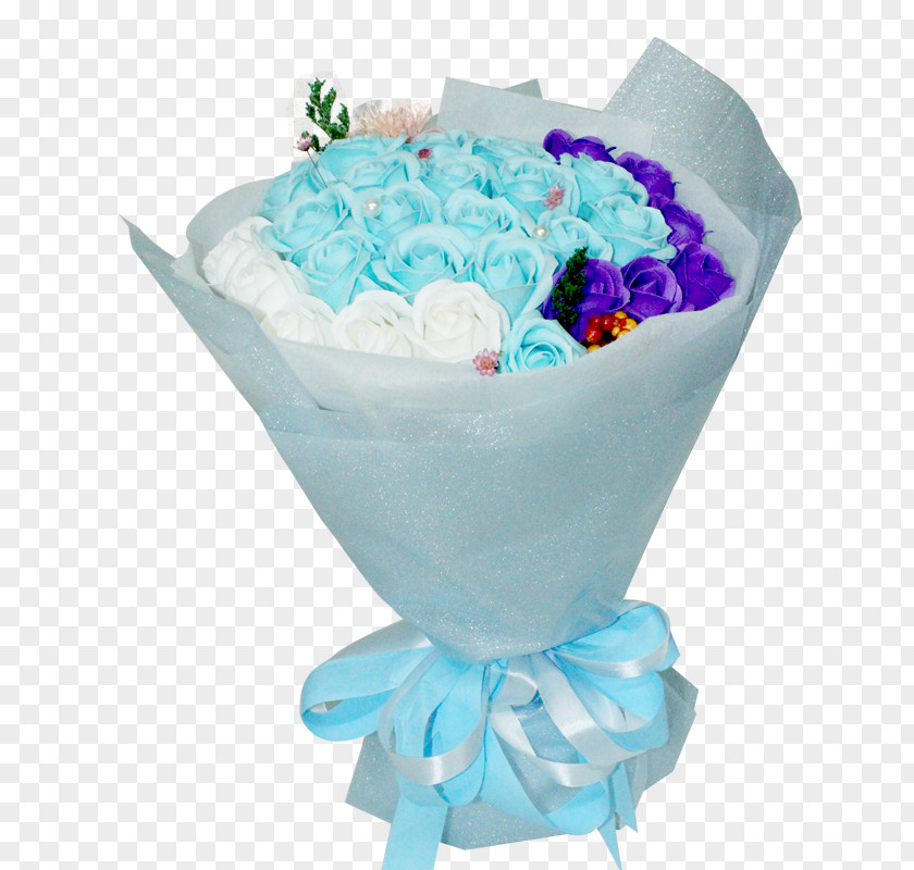 Blue Flower Soap Bouquet Nosegay Floristry PNG