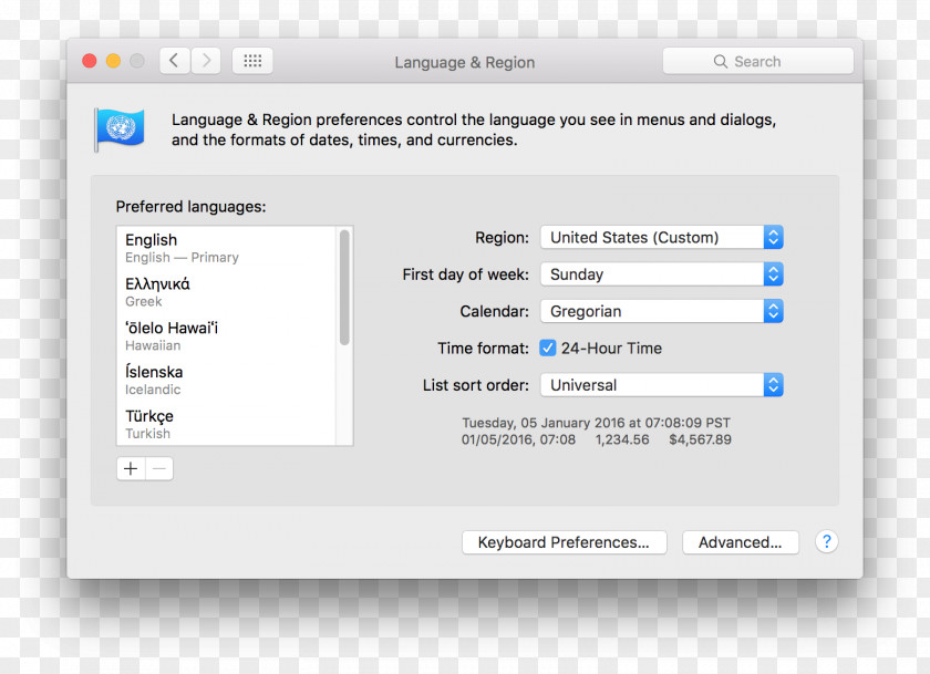 Language Mac Mini MacOS System Preferences PNG