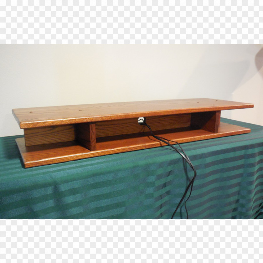 Oak Table Shelf Soundbar Television Flat Panel Display PNG