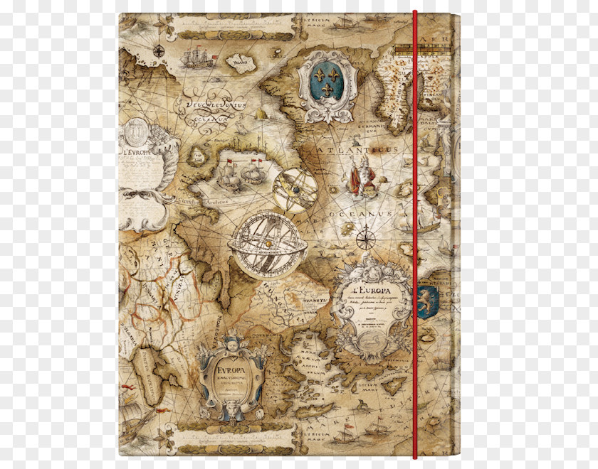 Ex Libris Publishing Map Paper Nautical Chart Illustration Design PNG