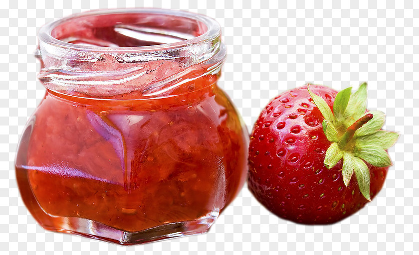 Strawberry Food Jar Jam PNG