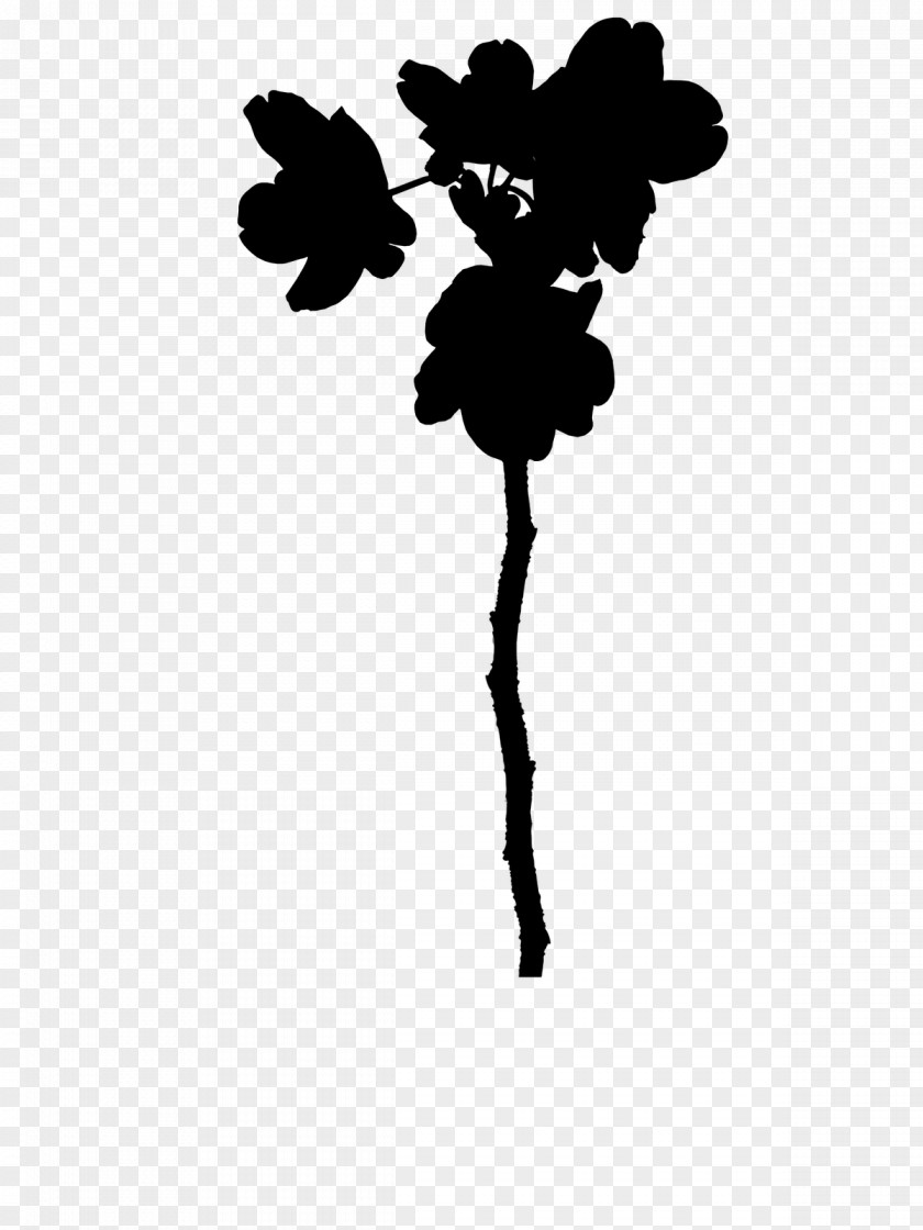 Twig Plant Stem Flower Leaf Silhouette PNG