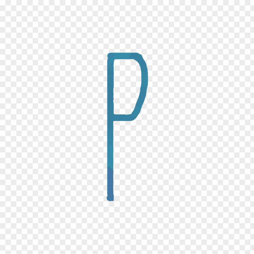 Blue Watercolor Letters P Letter X Icon PNG