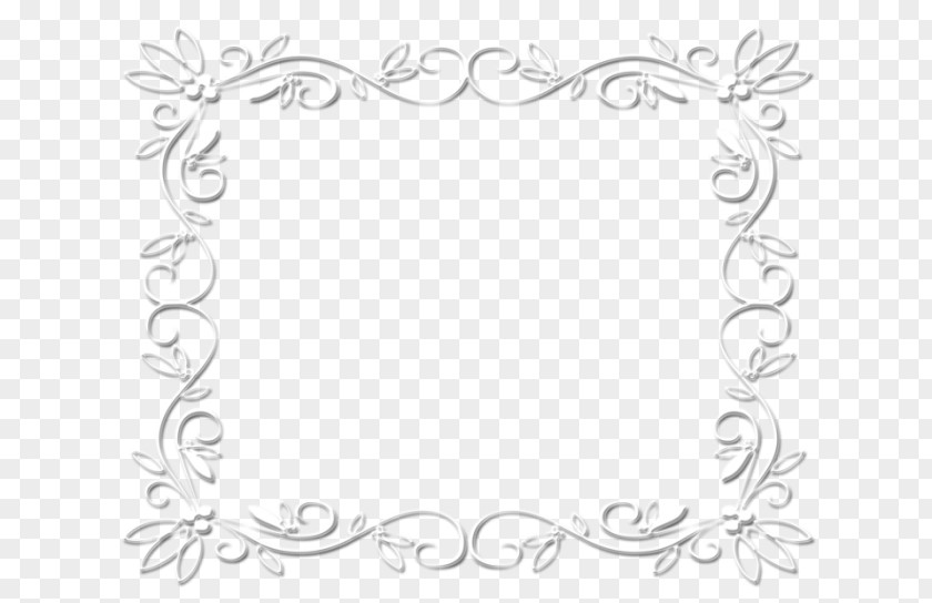 Design Picture Frames White Floral Pattern PNG