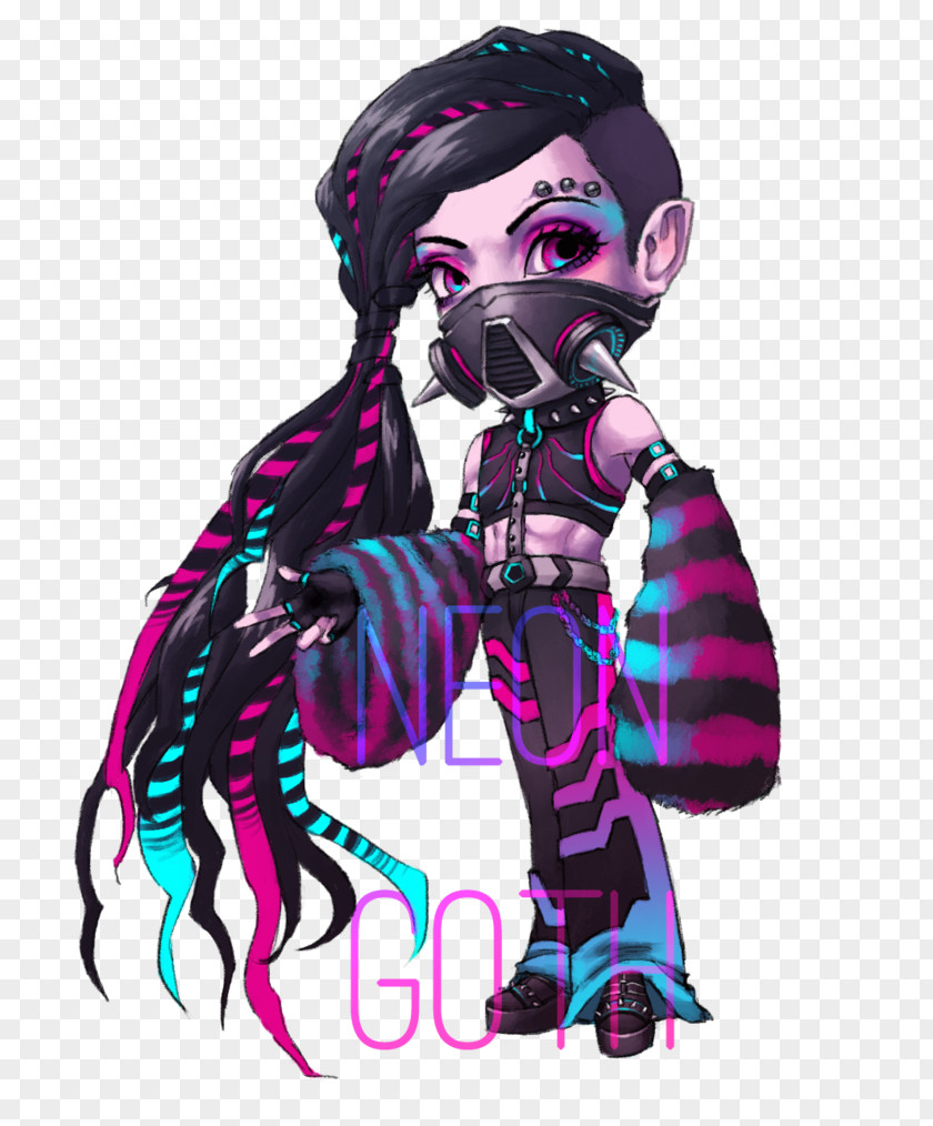 Gothic Neon DeviantArt Illustration Drawing Artist PNG