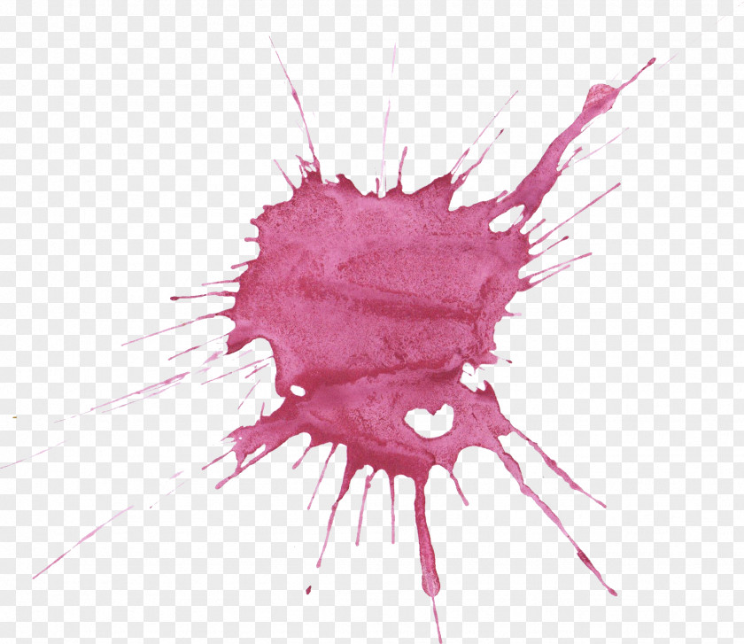 Splatter Watercolor Painting Purple PNG