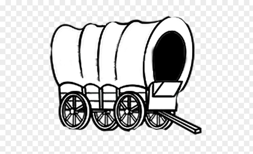 Covered Wagon Line Art Cart Clip PNG