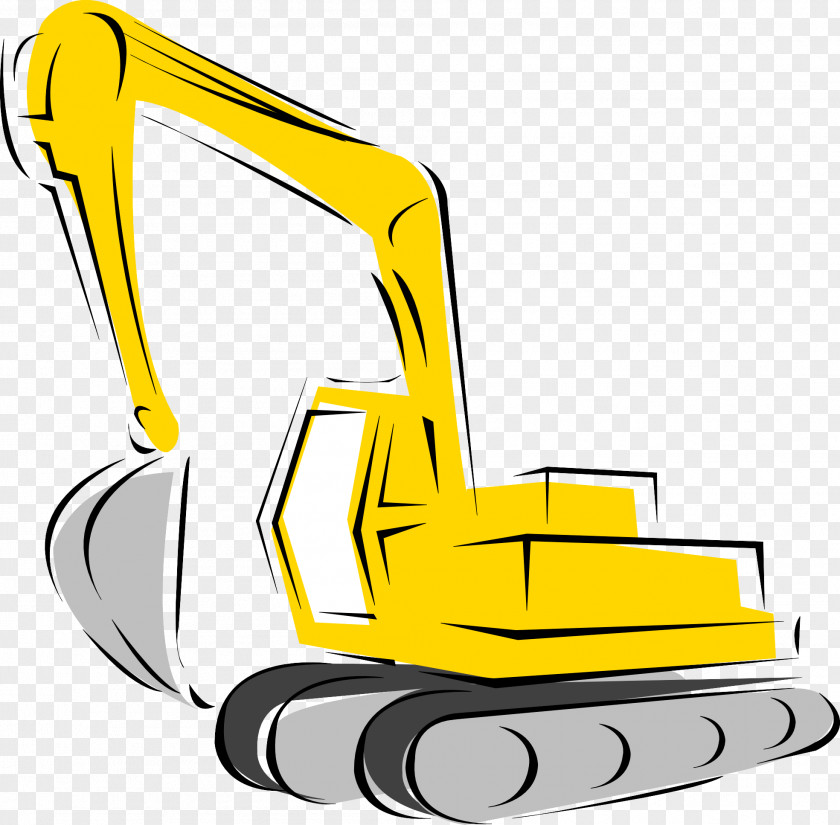 Construction Equipment Yellow Clip Art Line PNG