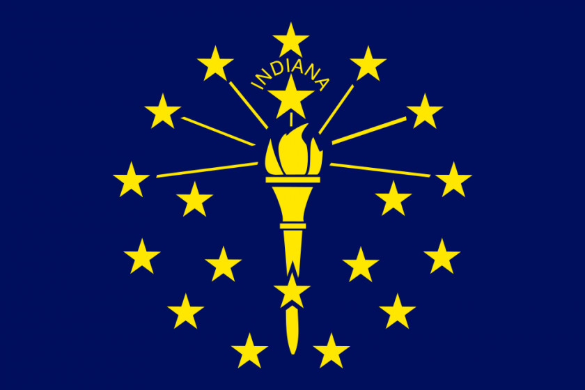 Flag Outline Of Indiana State The United States PNG