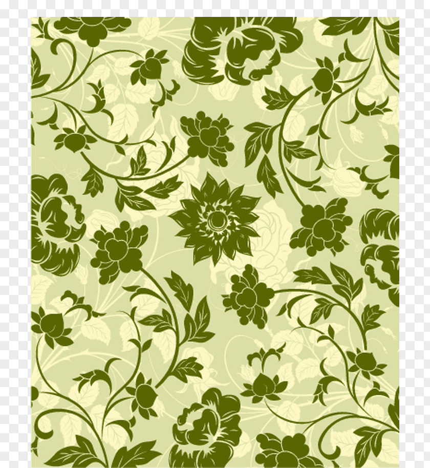 Green Background Flower Floral Design Purple Pattern PNG