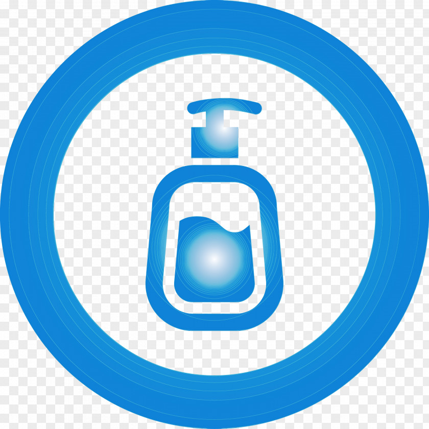 Blue Electric Symbol Circle PNG