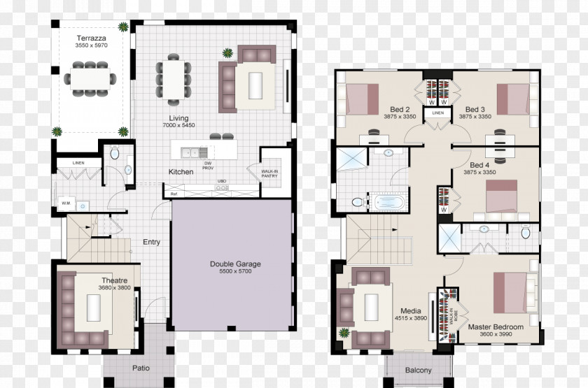 Twenty-four Integrity Floor Plan House Storey PNG