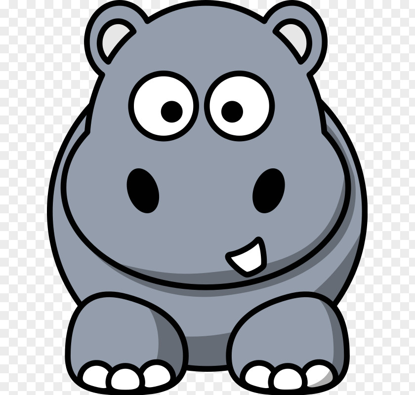 Cute Animals Cartoon Hippopotamus Clip Art PNG