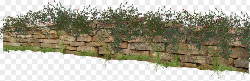 Stone Fence Wall Garden PNG