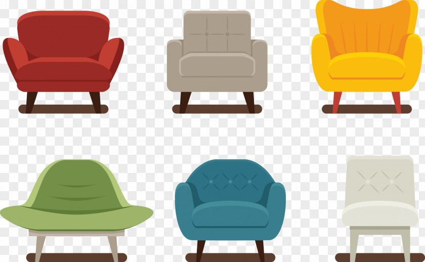 Vector Sofa Chair Couch Furniture PNG