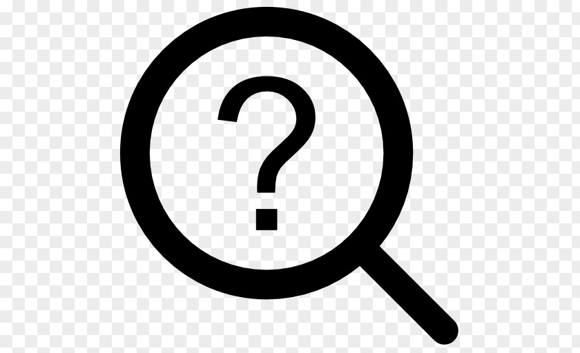 Color Question Mark Magnifying Glass PNG