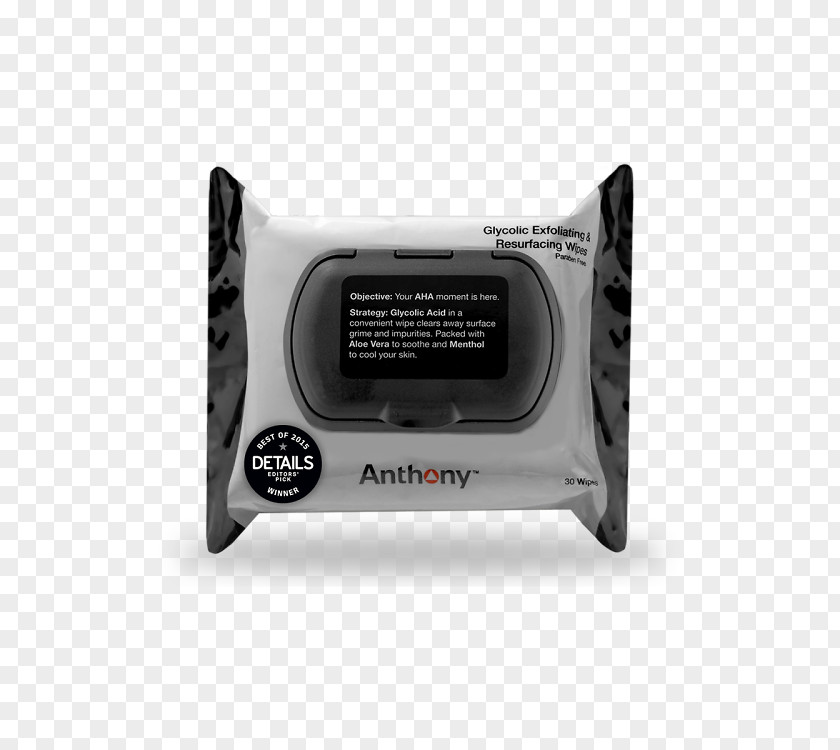 46000 Anthony Glycolic Exfoliating + Resurfacing Wipes Exfoliation Acid Cleanser Cosmetics PNG