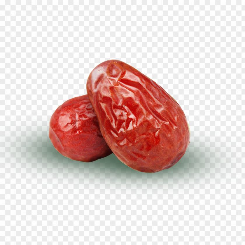 Two Red Dates Hotan Jujube Date Palm Dried Fruit PNG