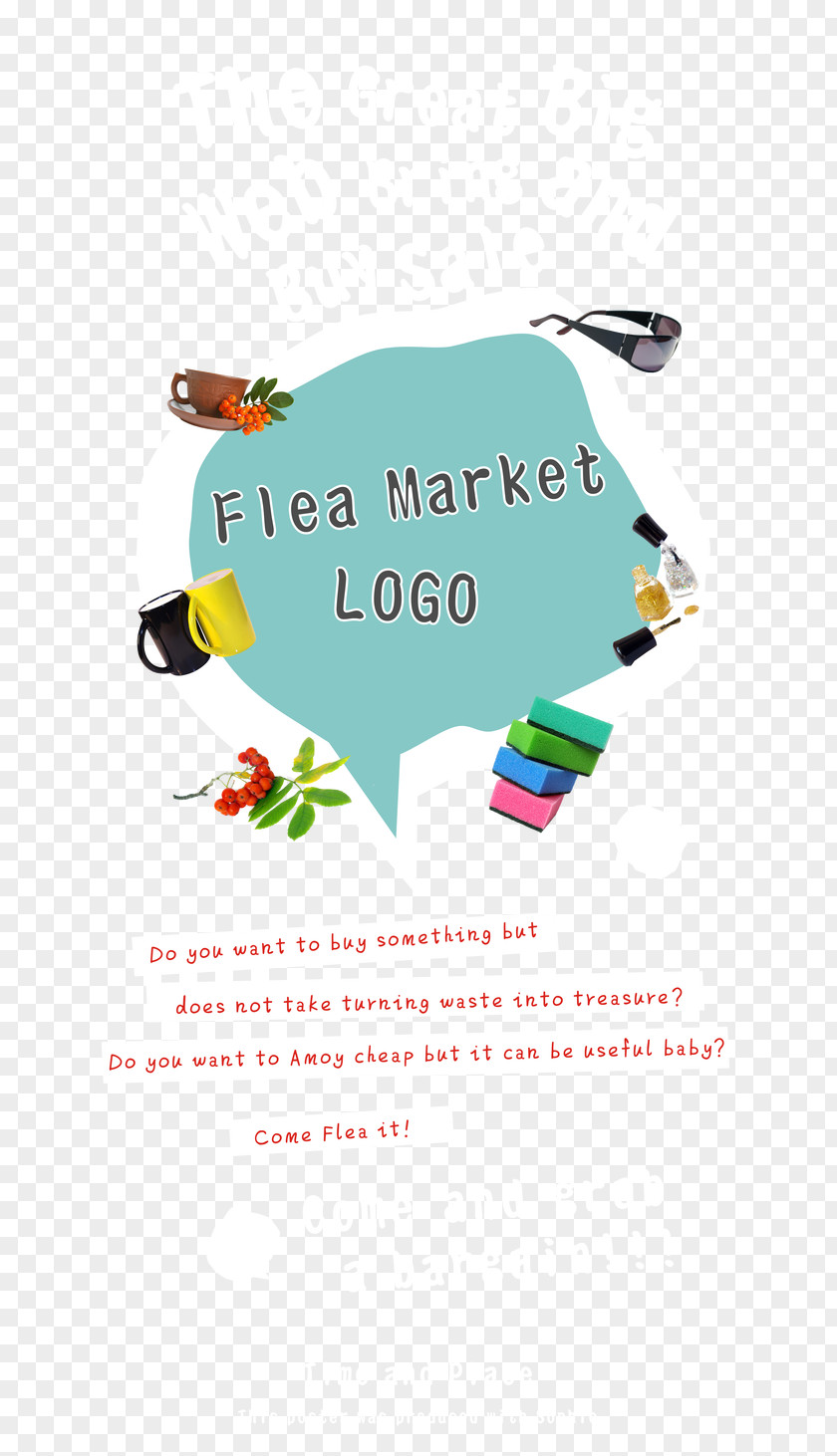 Flea Market Chin Poster Illustration PNG