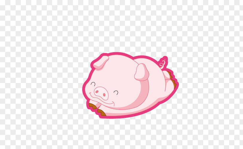Cute Pig Domestic Cartoon Drawing Clip Art PNG