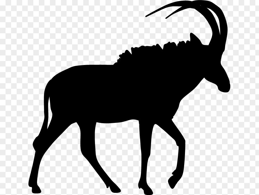 Silhouette Sable Antelope Pronghorn Impala Clip Art PNG