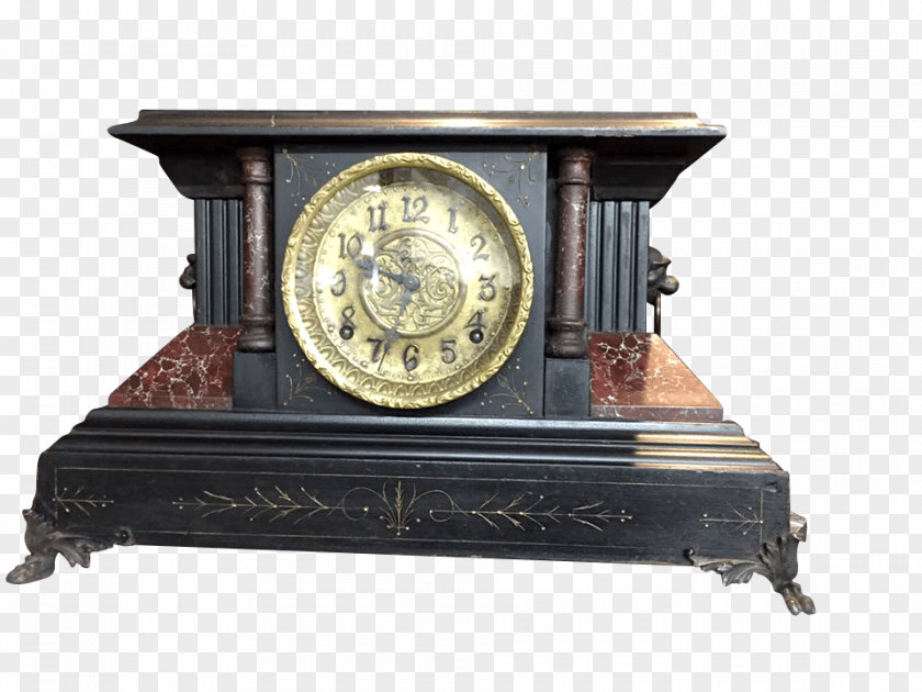 Clock Mantel Antique Furniture Ansonia Company PNG