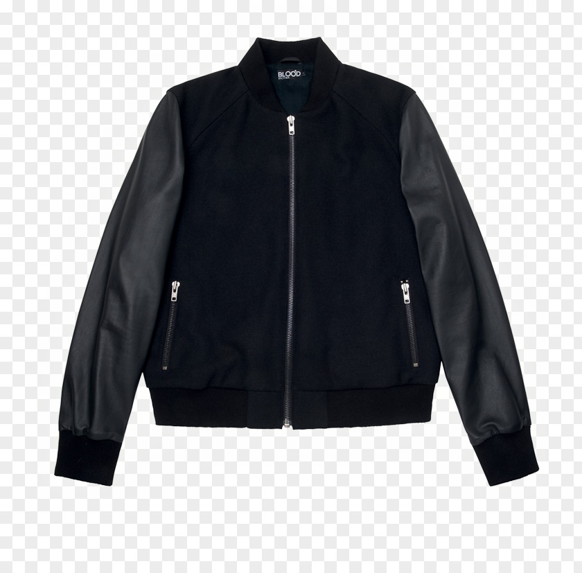 English Fashion Label Flight Jacket Coat Leather Outerwear PNG
