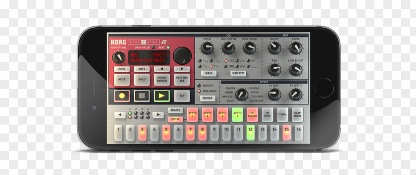Mobile Phone Interface Korg Electribe R Groovebox Drum Machine PNG
