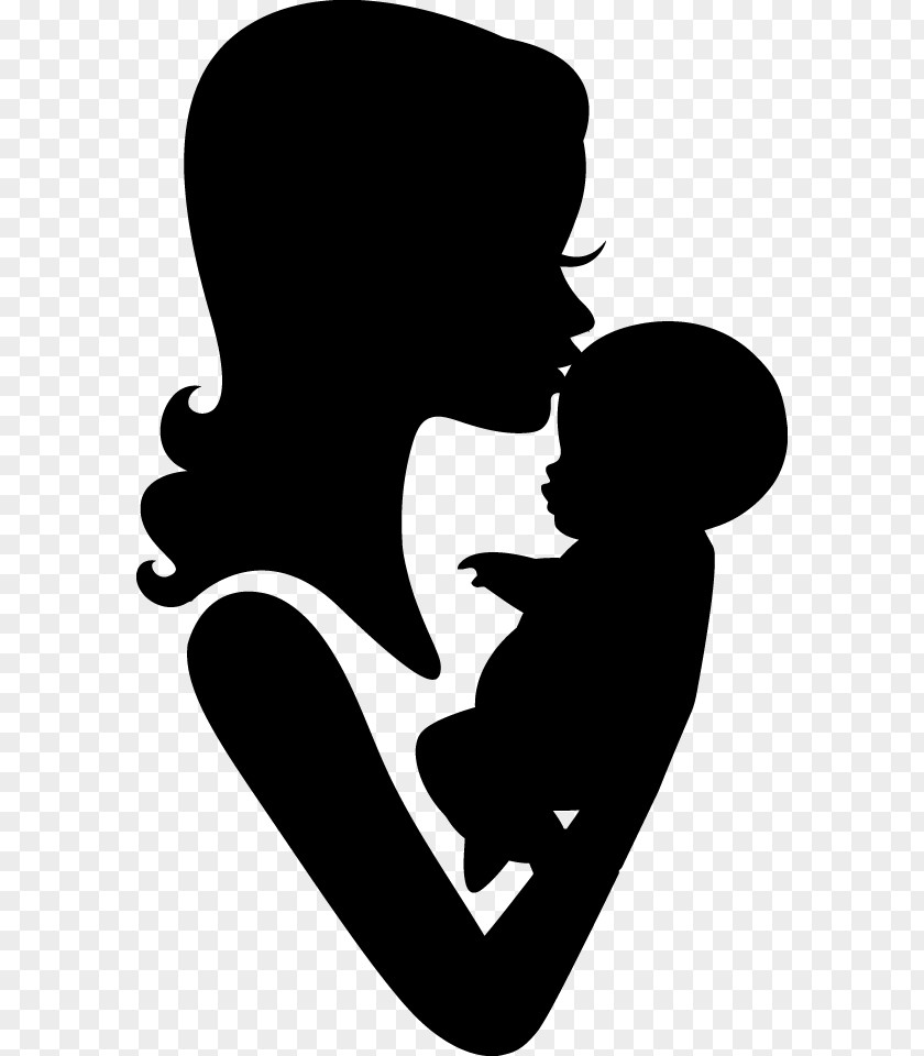 Silhouette Drawing Stencil Mother PNG