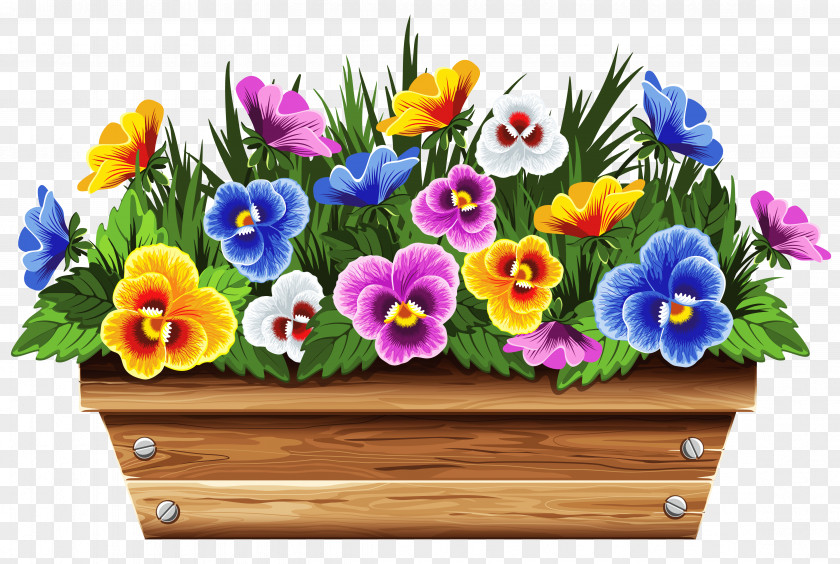 Box With Violets Clipart Picture Flowerpot Flower Stock Photography Clip Art PNG
