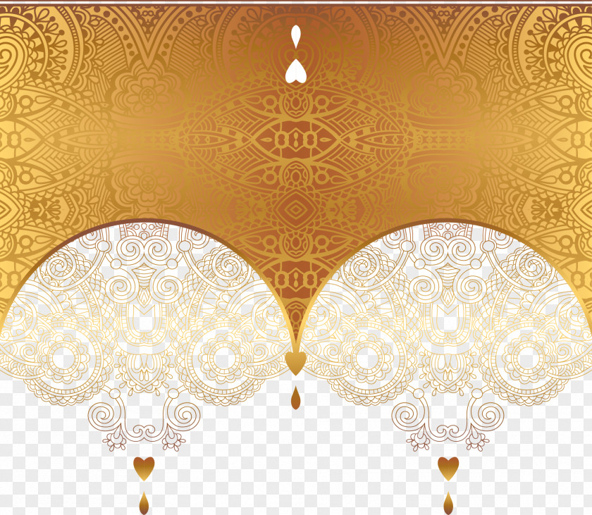 Luxury Gold Card Ornament Euclidean Vector PNG