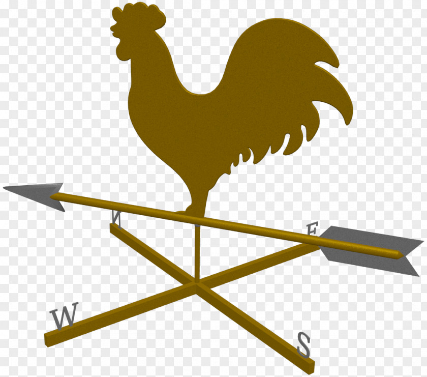 Rooster North Weather Vane Classical Compass Winds Rose PNG