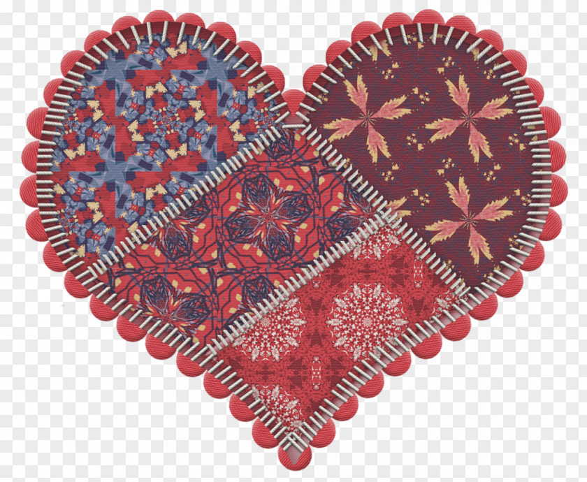 Carpet Heart Embroidery Charms & Pendants PNG