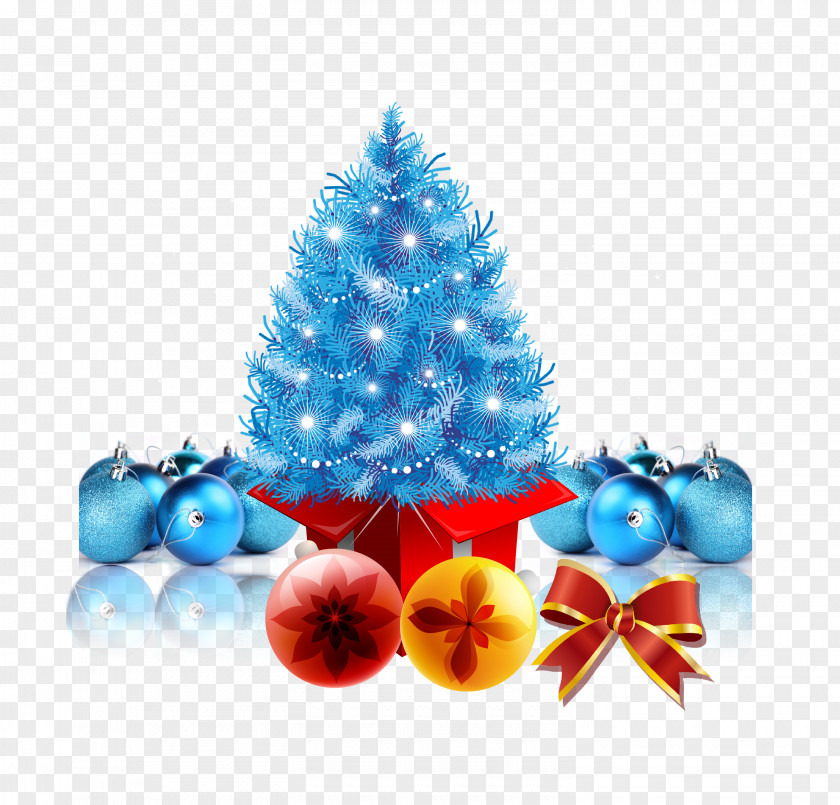Christmas Elements PSD Tree Gift PNG