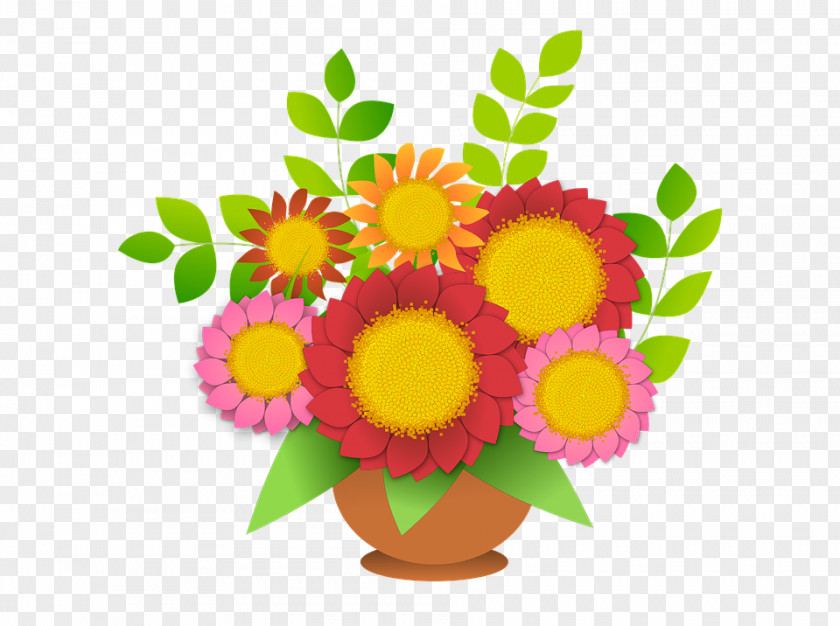 Imitation Watercolor Flower Bouquet Clip Art Floral Design Image PNG