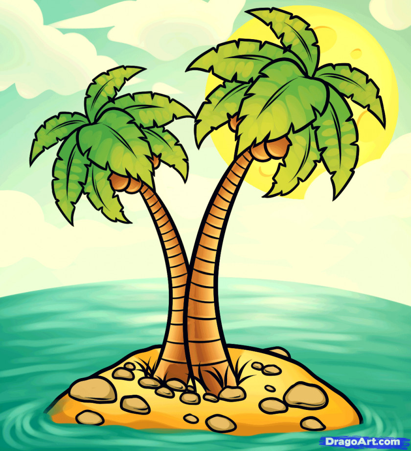 Cartoon Islands Drawing Desert Island Clip Art PNG