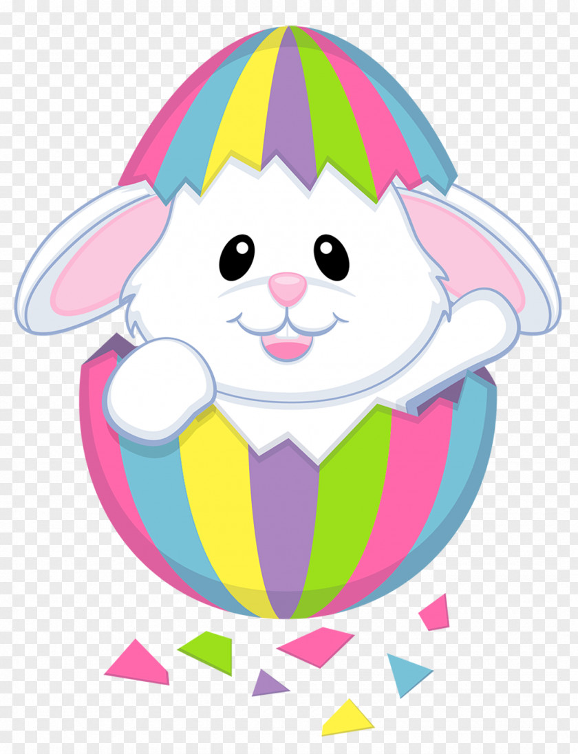 Easter Cute White Bunny Transparent Clipart Rabbit Egg Clip Art PNG