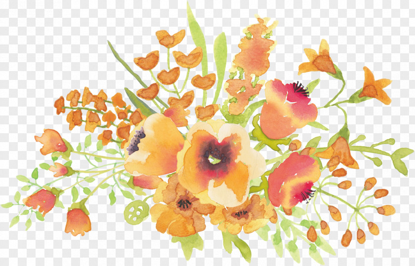 Painting Watercolor: Flowers Watercolor Clip Art Image PNG