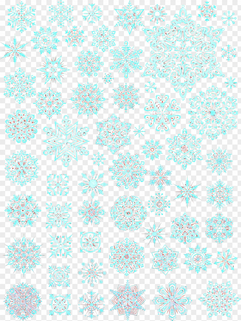 Wrapping Paper Aqua Snowflake Cartoon PNG
