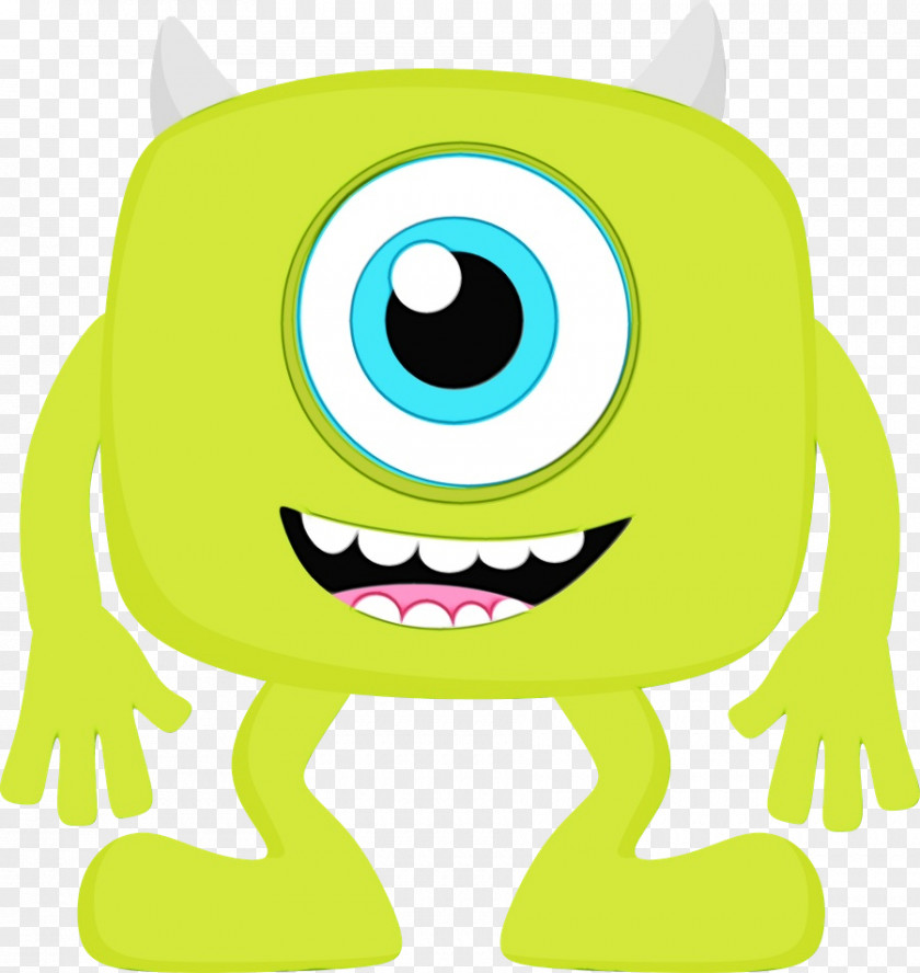 Fictional Character Smile Green Cartoon Clip Art Yellow PNG