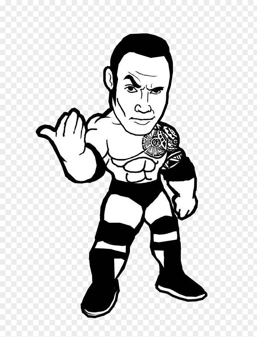 Dwayne Johnson Drawing Cartoon Professional Wrestler PNG
