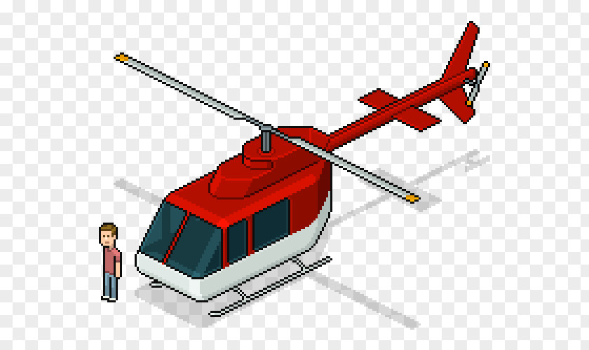 Helicopter Pixel Art PNG